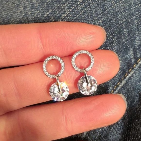 ❤️Dainty Fashion Small Circle Delicate Rose Gold Earrings For Women, F113 - Picture 6 of 9